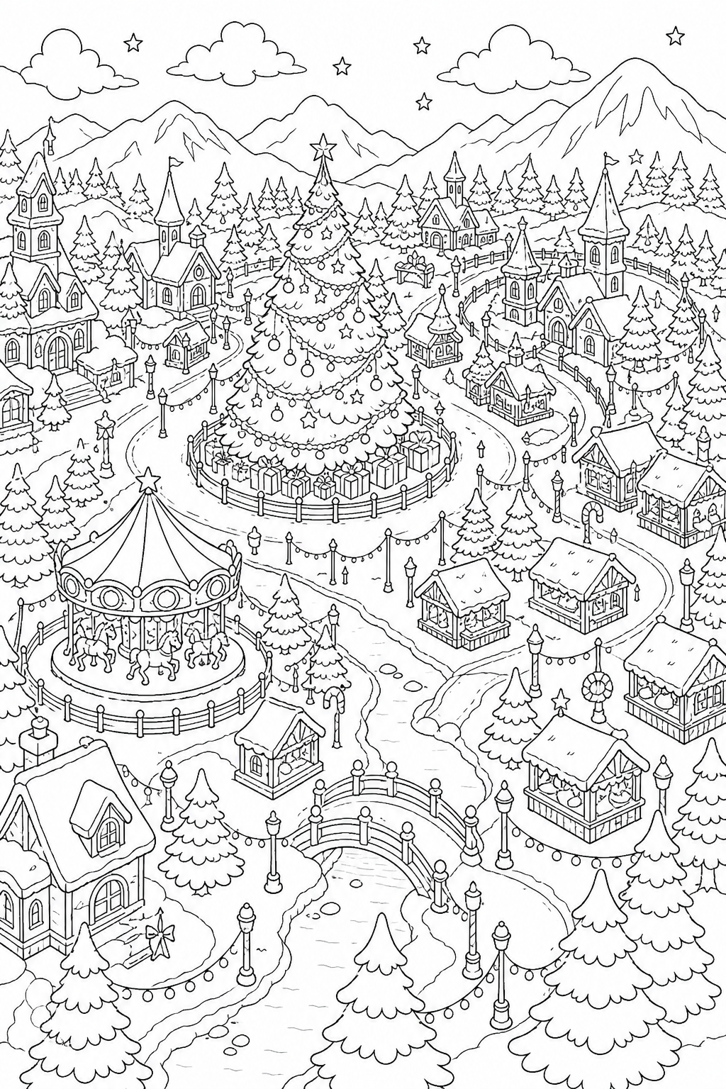 Inside page 6 of the Reindeer Rescue personalised colouring book