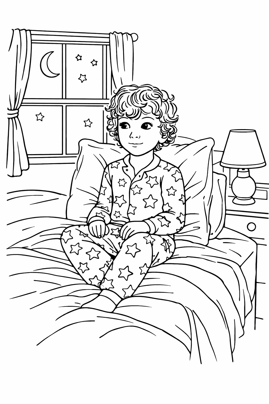 Inside page 1 of the Pirate Adventure personalised colouring book