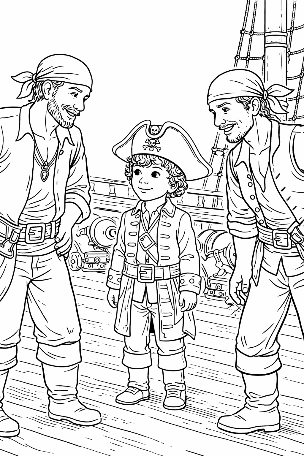 Inside page 8 of the Pirate Adventure personalised colouring book