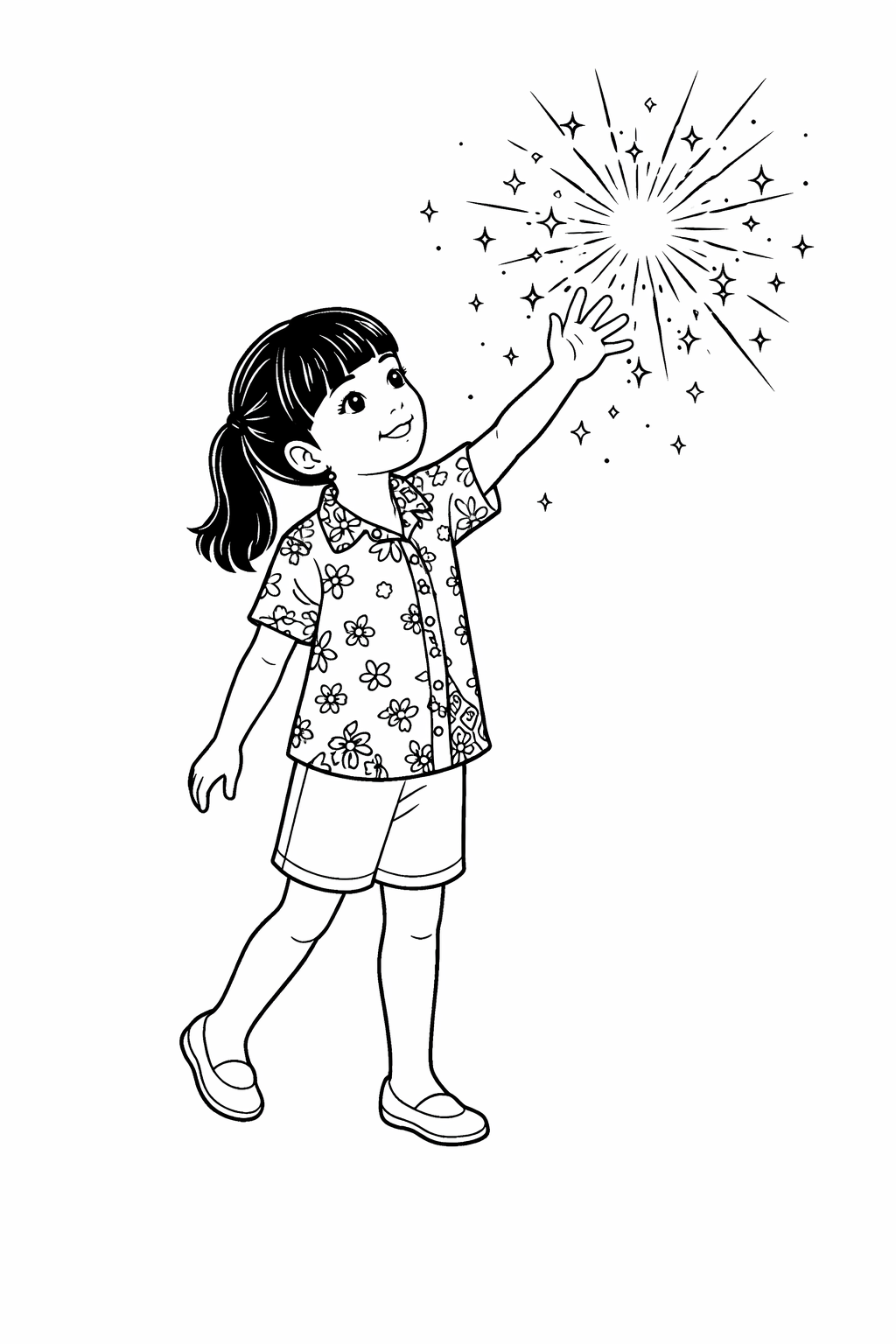 Inside page 2 of the Magical Adventure personalised colouring book