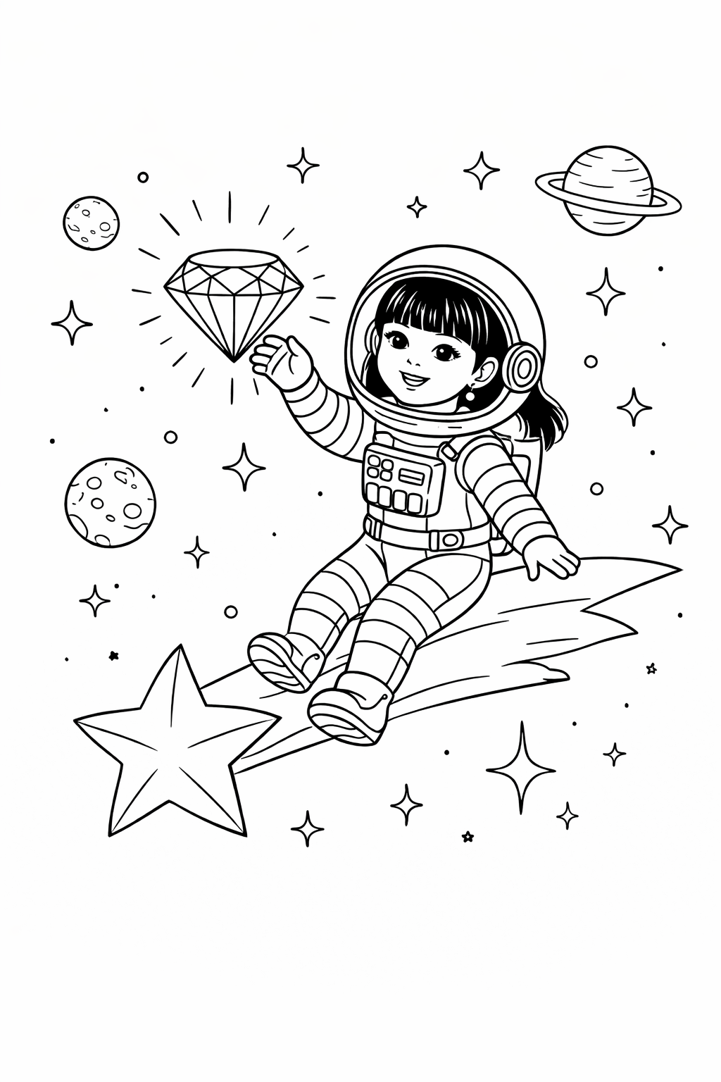 Inside page 11 of the Magical Adventure personalised colouring book