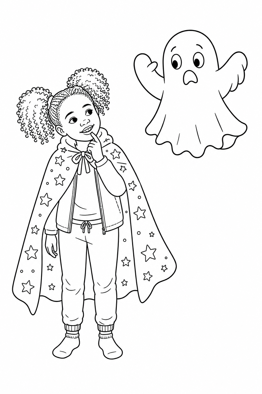 Inside page 4 of the The Lost Boo personalised colouring book