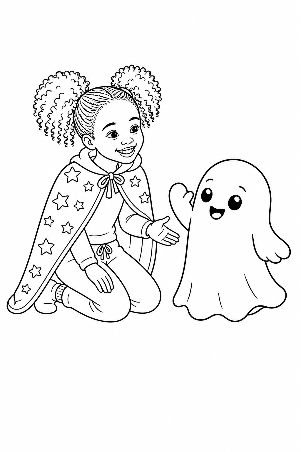 Inside page 6 of the The Lost Boo personalised colouring book