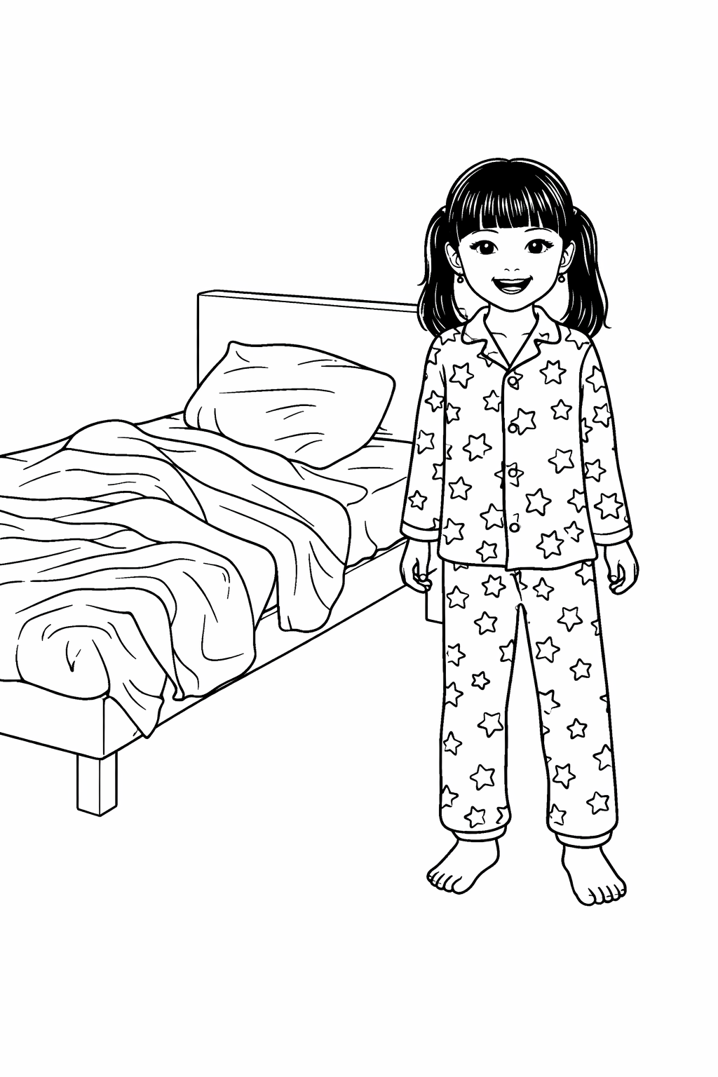 Inside page 1 of the Birthday Wish personalised colouring book