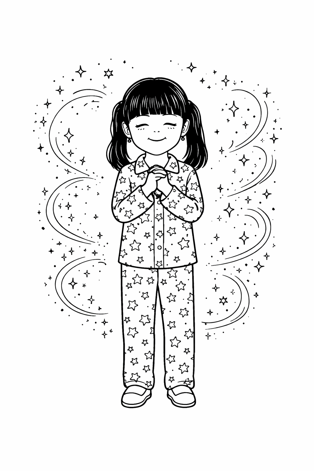 Inside page 2 of the Birthday Wish personalised colouring book