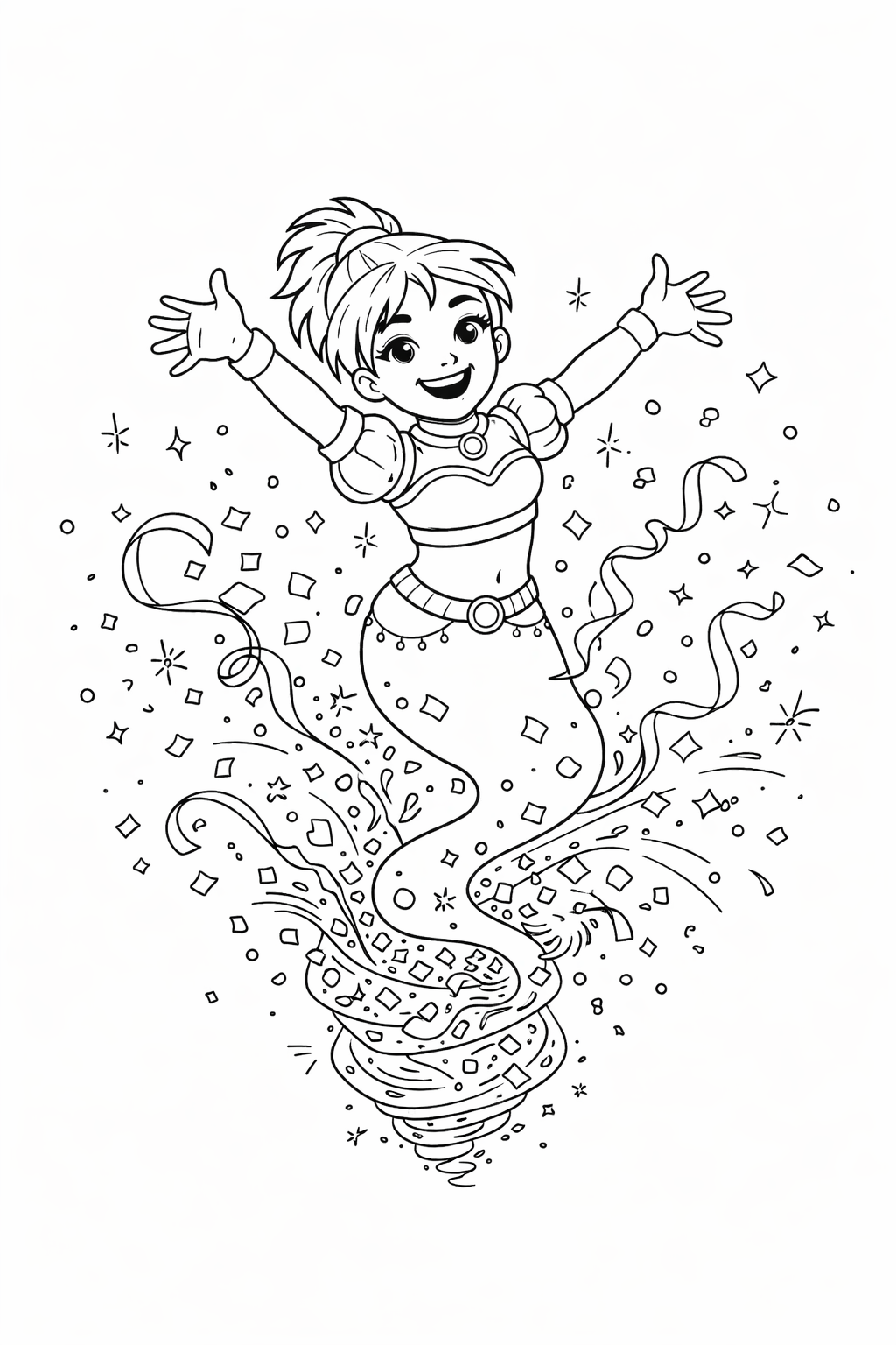 Inside page 3 of the Birthday Wish personalised colouring book