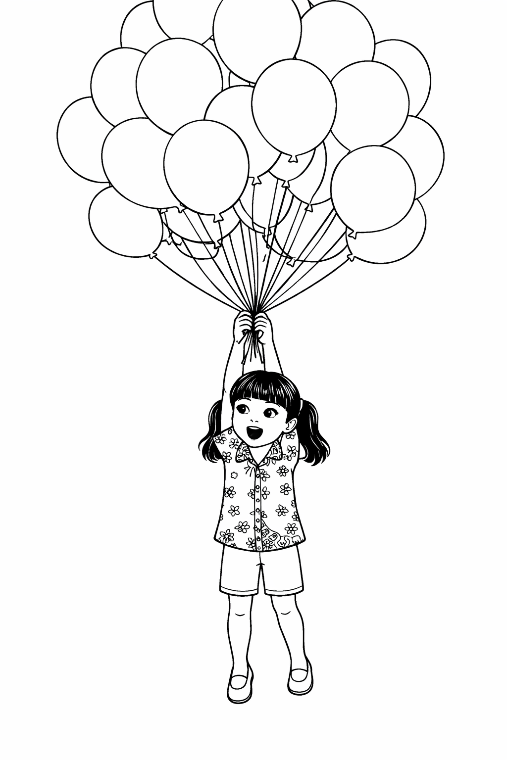 Inside page 10 of the Birthday Wish personalised colouring book