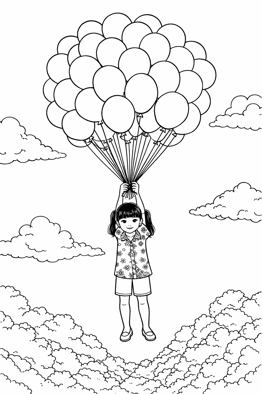 Inside page 11 of the Birthday Wish personalised colouring book