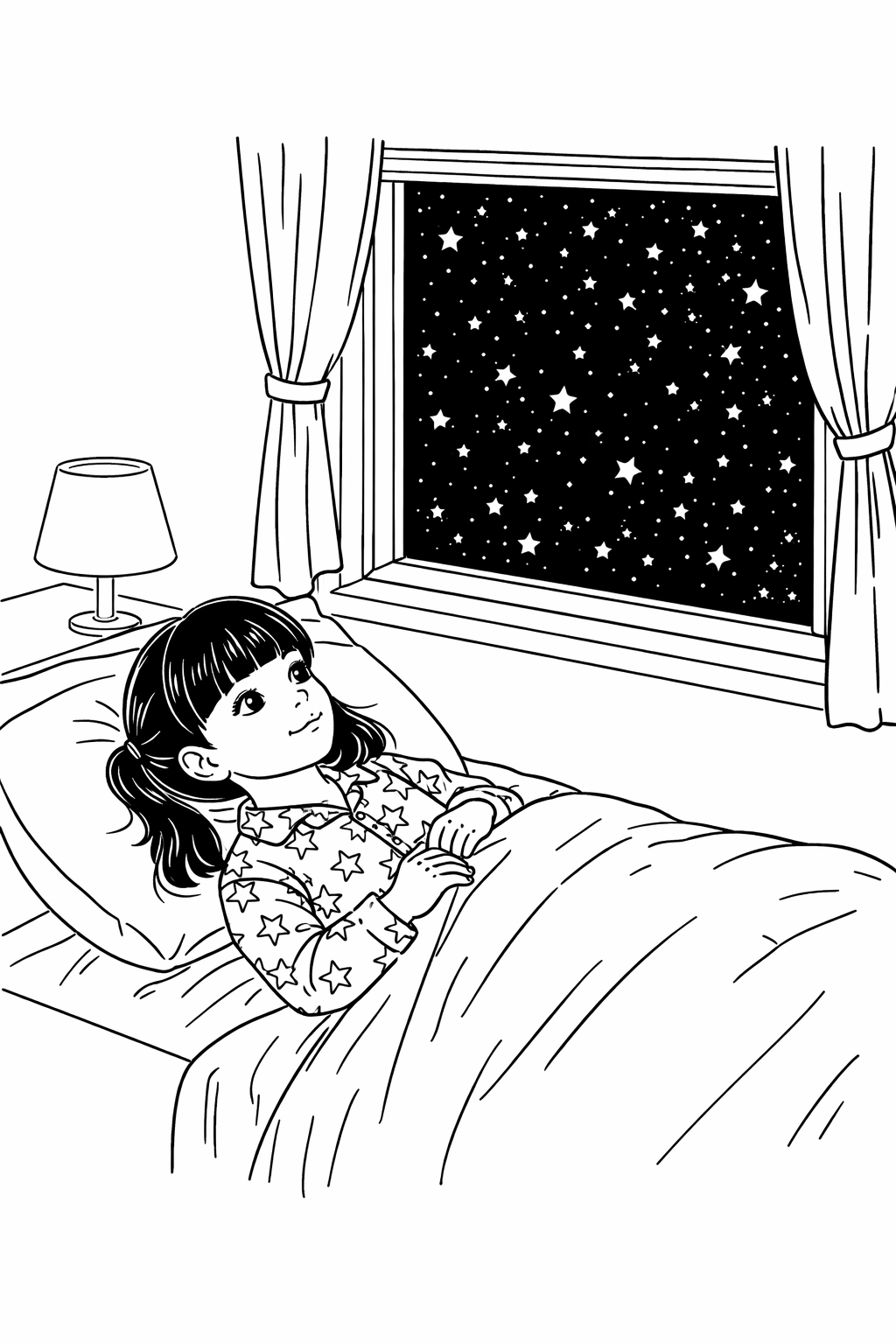 Inside page 1 of the Space Rescue personalised colouring book