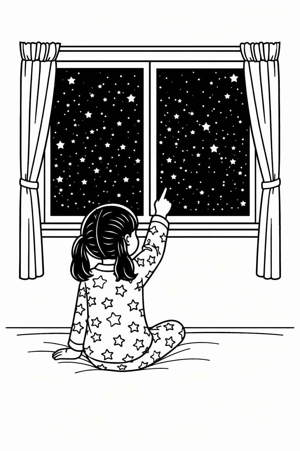 Inside page 2 of the Space Rescue personalised colouring book