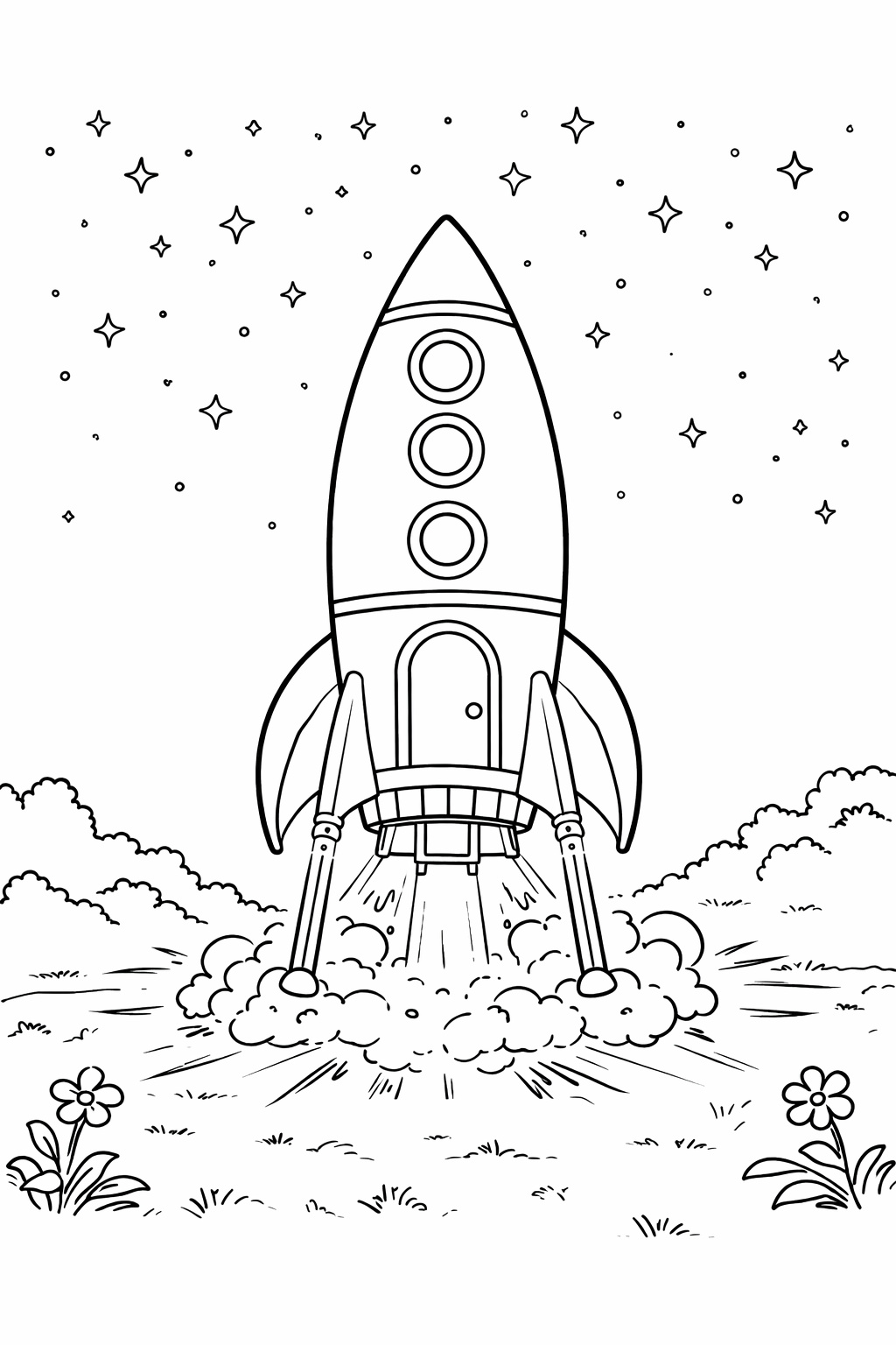 Inside page 3 of the Space Rescue personalised colouring book